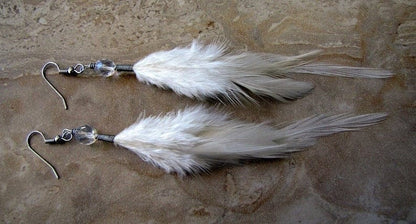 Buddhatrends A8 Extra Long Feather Earrings