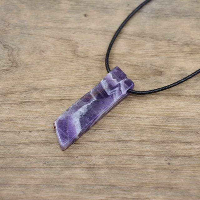 Buddhatrends Amethyst Natural Crytsal Pendent Necklace