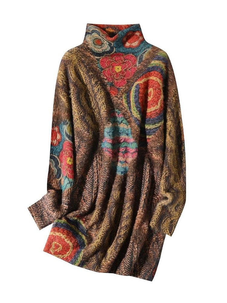 Вязаное платье-свитер с высоким воротником Buddhatrends Anilu