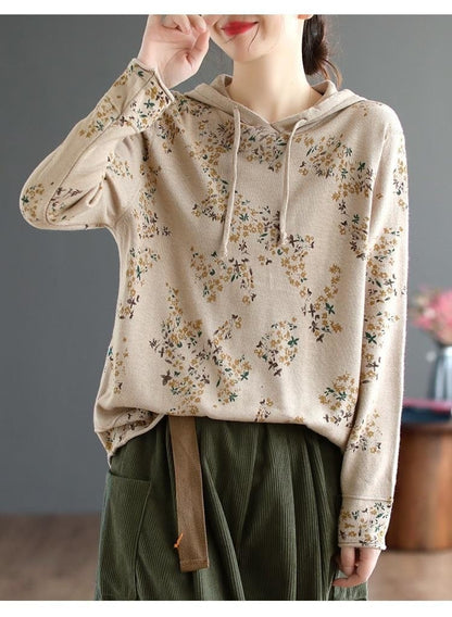 Buddhatrends Aranza Floral Hooded Pullover