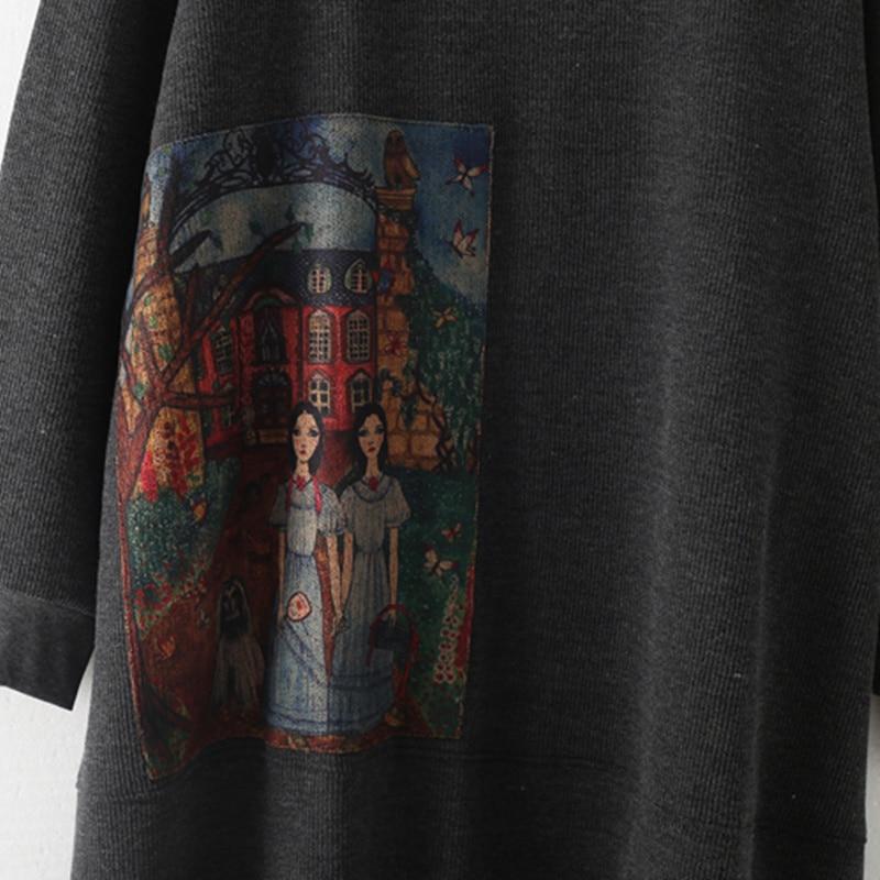 Buddhatrends Art Inspired Oversized Sweater Dress