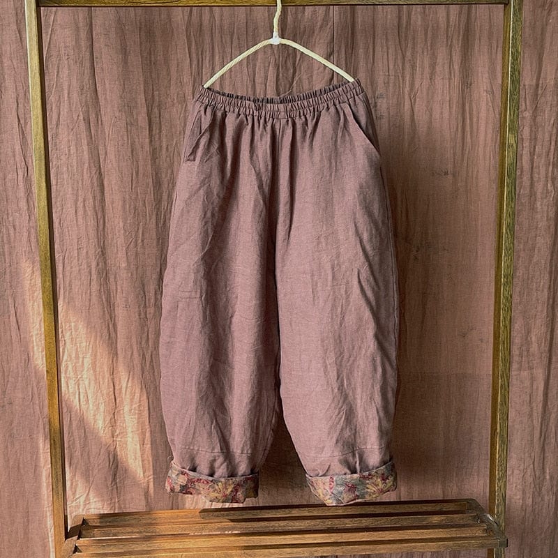Buddhatrends Auburn / Pantalones acolchados con cintura elástica, talla única
