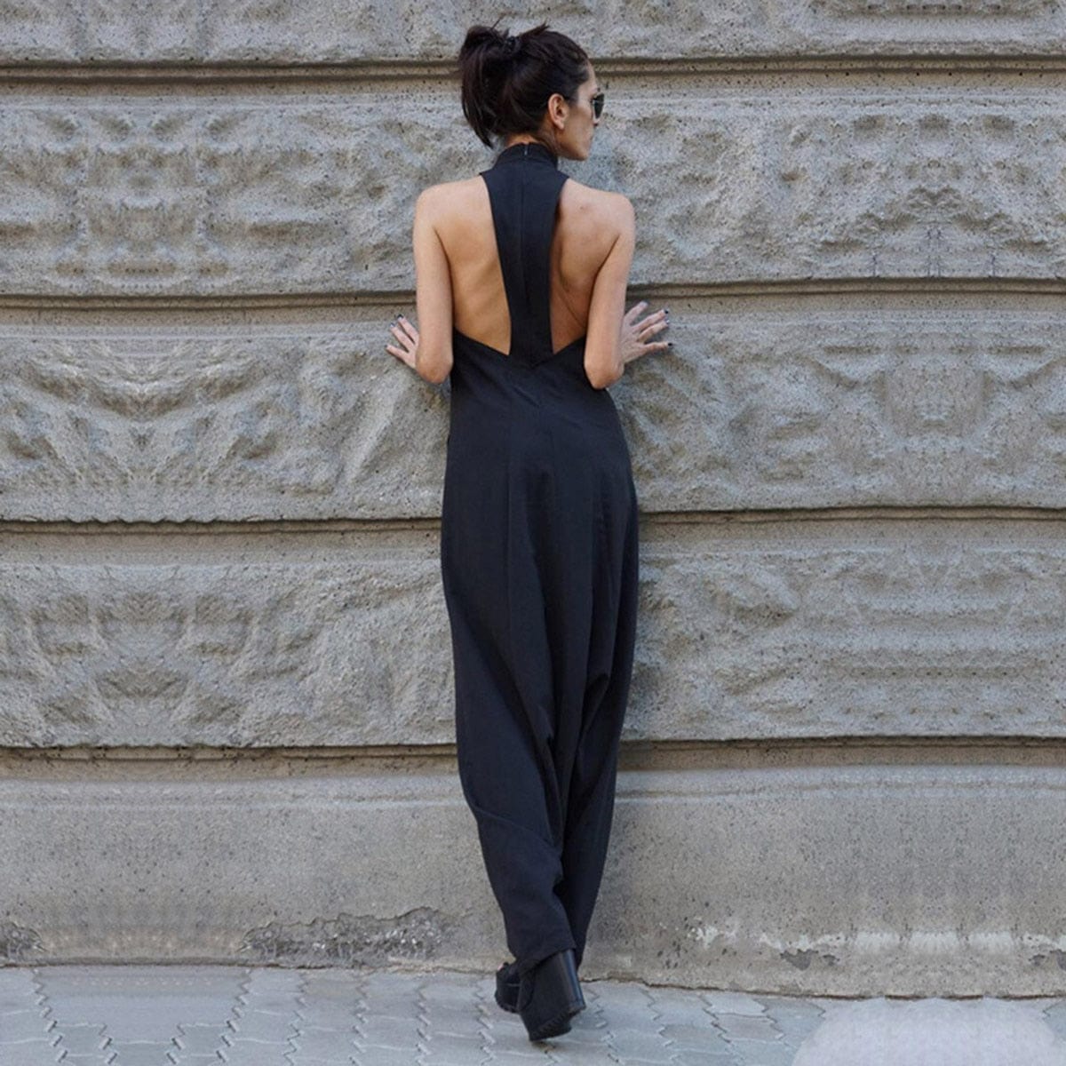 Buddhatrends Backless Low Crotch Solid  Jumpsuits