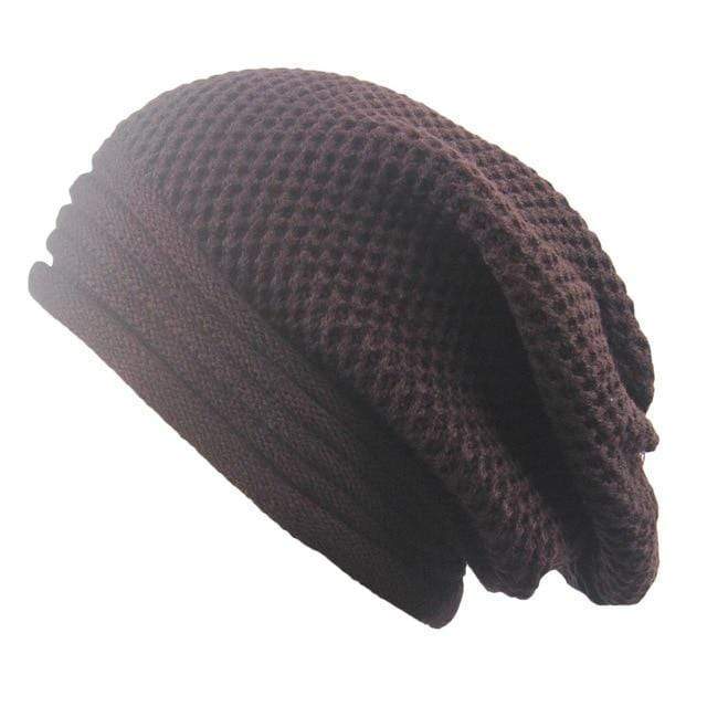 Buddhatrends Beanie Hats marrón / 24.5-30cm Gorros de punto grueso de gran tamaño