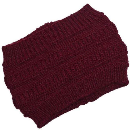 Buddhatrends Beanie Hats Burgundy / One Size Winter Knitted Headband