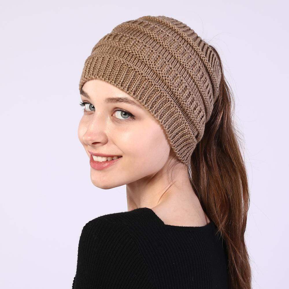 Buddhatrends Beanie Hats khaki / One Size Winter Knitted Headband