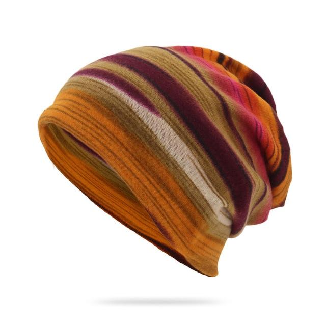 Buddhatrends Beanie Hats Multi Orange / 56-58 CM Over The Rainbow Beanie Hats