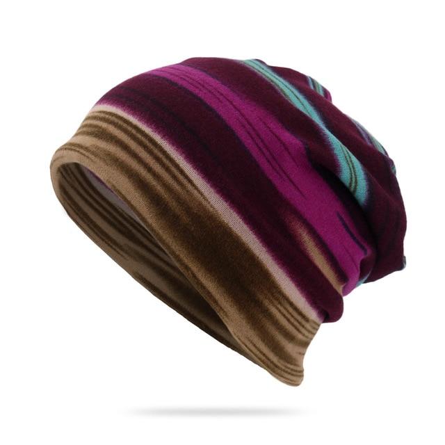Buddhatrends Beanie Hats Multi Violet / 56-58 CM Over The Rainbow Beanie Hats