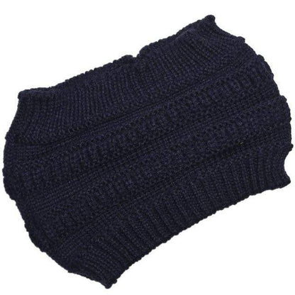 Buddhatrends Beanie Hats Navy blue / One Size Winter Knitted Headband