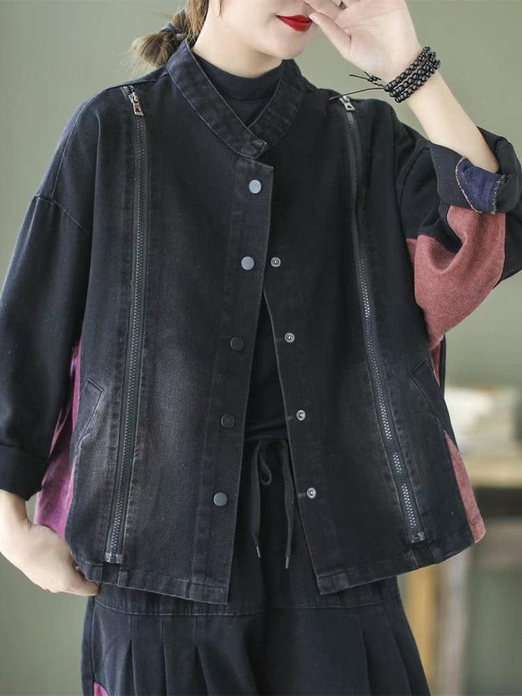 Buddhatrends Black / One Size Mady Vintage Denim Jacket
