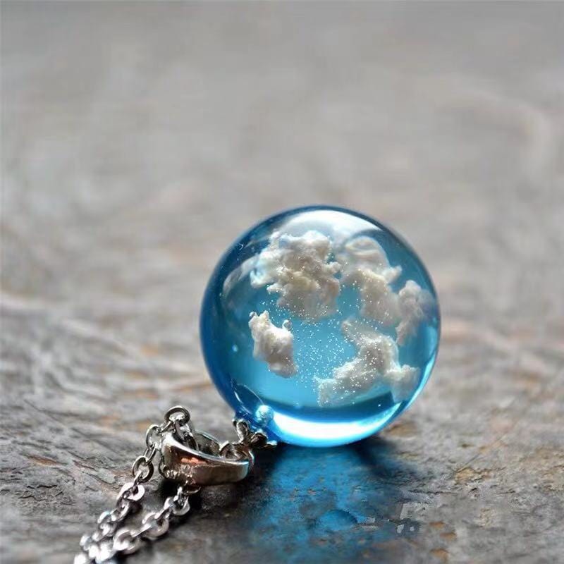 Buddhatrends Blue Sky White Cloud Chain Necklace