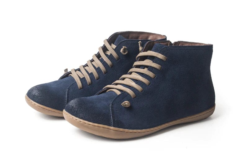 Buddhatrends Blue Suede / 5.5 Genuine leather Ankle Boots
