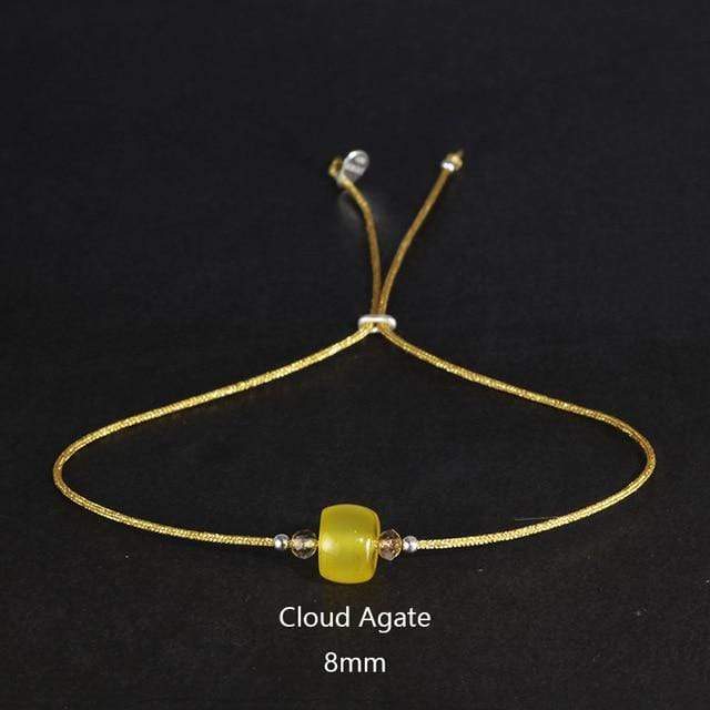 Buddhatrends Bracelet Cloud Agate Delicate Gemstone Bracelets