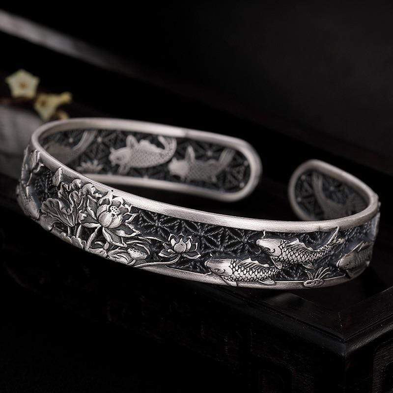 Buddhatrends Bracelet Silver Carved Vintage Bracelets