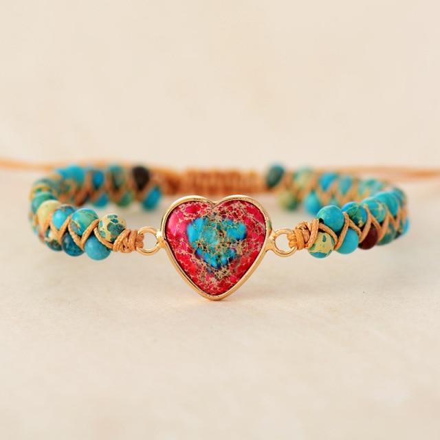 Buddhatrends Bracelet Turquoise Juniper Heart Charm Bracelets