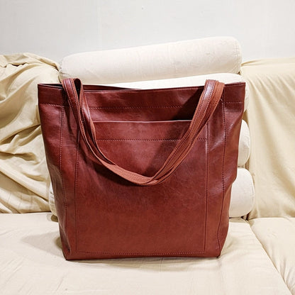 Buddhatrends Brown / about 36cm-13cm-41cm Vintage Oversized Handbag