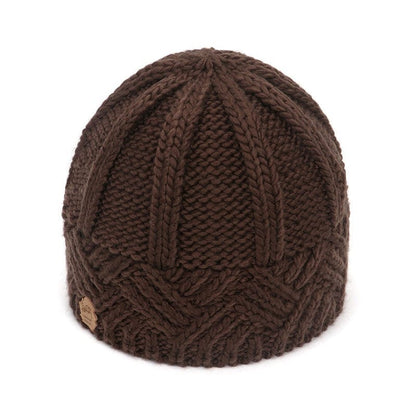 Buddhatrends Brown Retro Knitted Beanie Hat