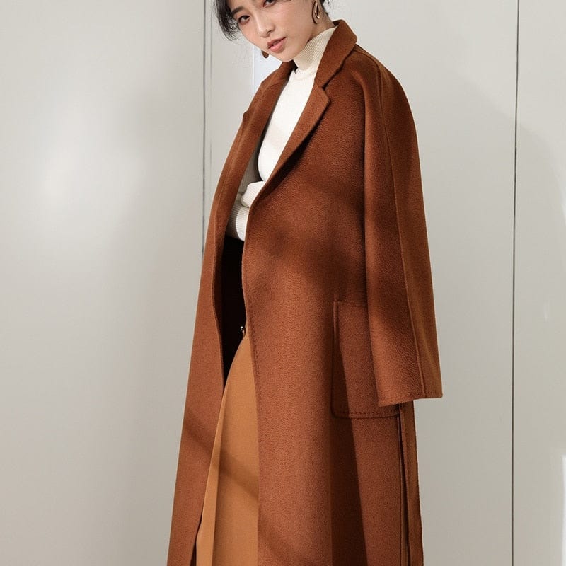Buddhatrends Brown / XS Wool blend coat