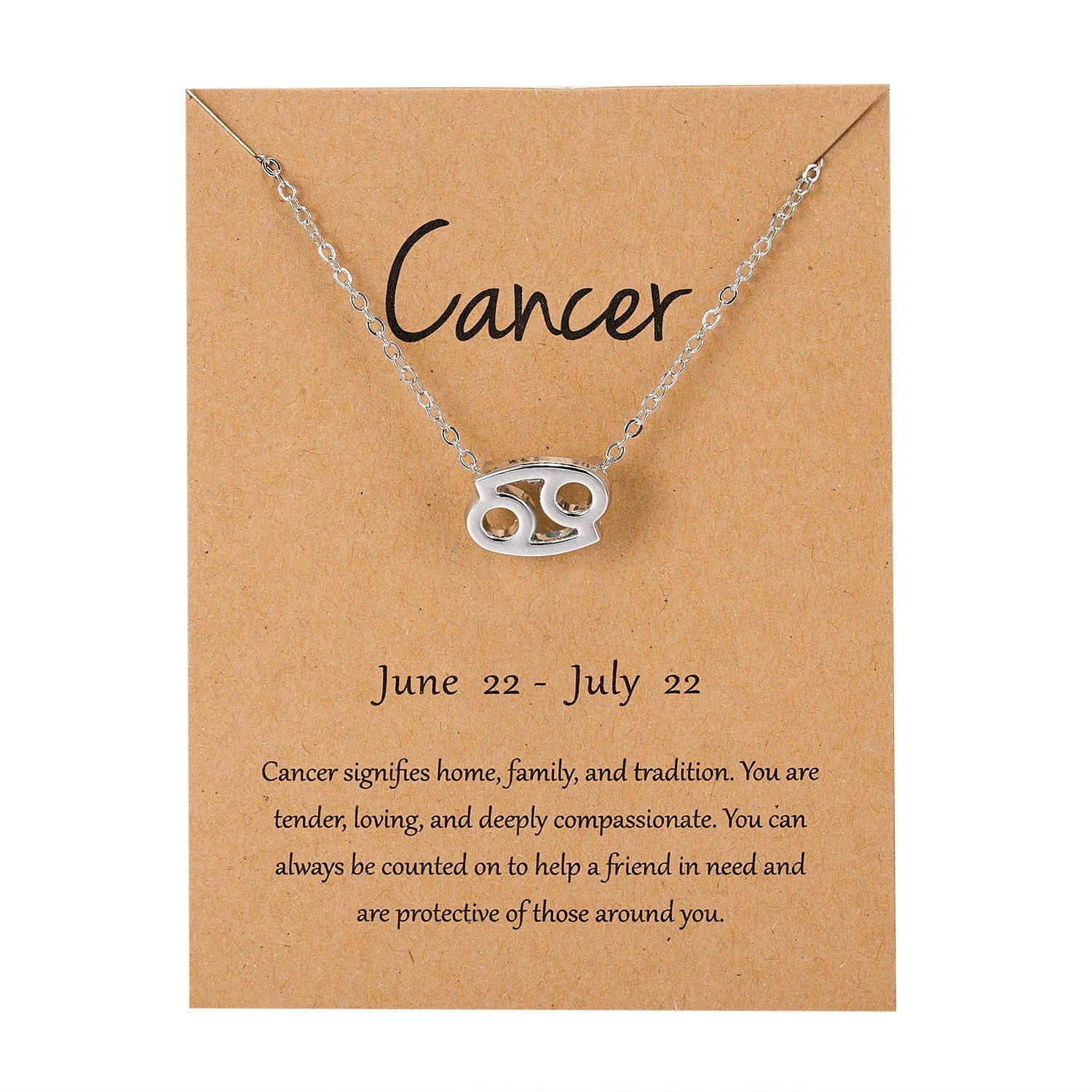 Buddhatrends Cancer- Zodiac Sign Pendant Necklace
