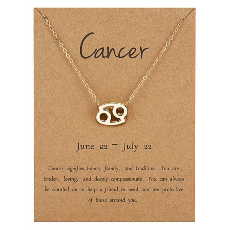 Buddhatrends Cancer Zodiac Sign Pendant Necklace