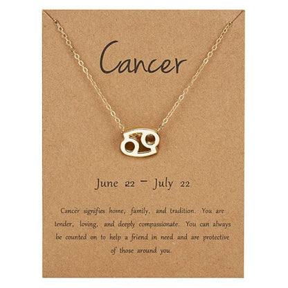 Buddhatrends Cancer Zodiac Sign Pendant Necklace