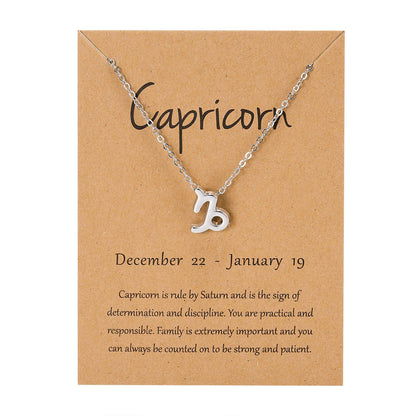 Buddhatrends Capricorn- Zodiac Sign Pendant Necklace