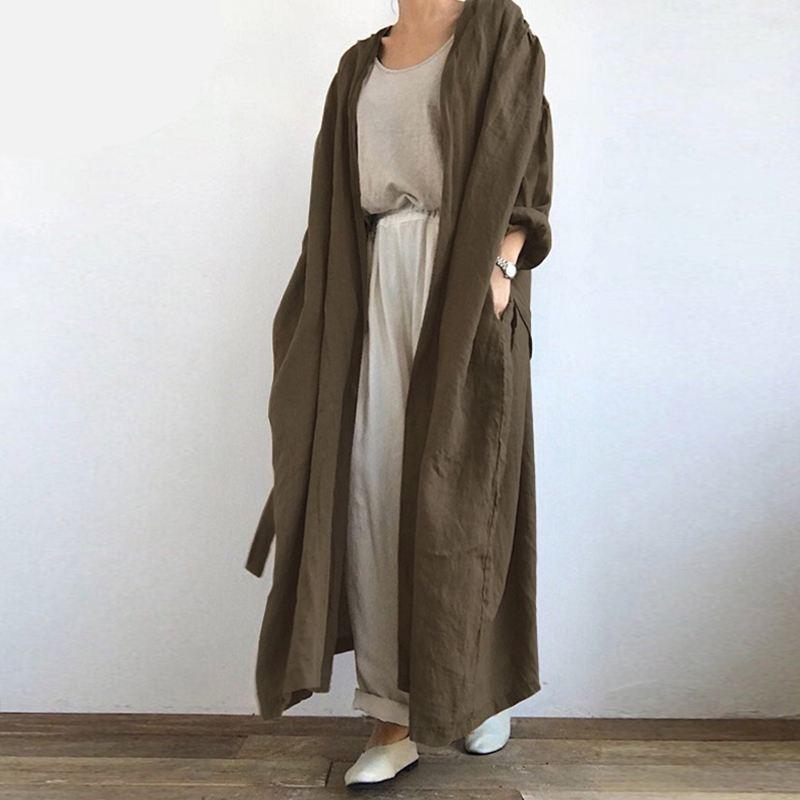 Buddhatrends Cardigans Vintage Casual Long Cardigan