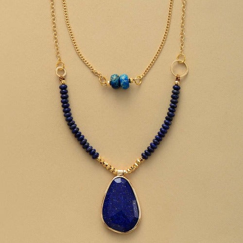 Buddhatrends Choker Necklaces Lapis Lazuli Pendant