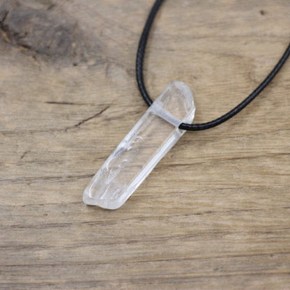 Buddhatrends Clear Crystal Natural Crytsal Pendent Necklace