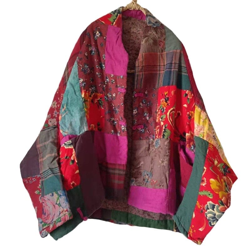 Buddhatrends Coat Adalyn Patchwork Vintage Coat