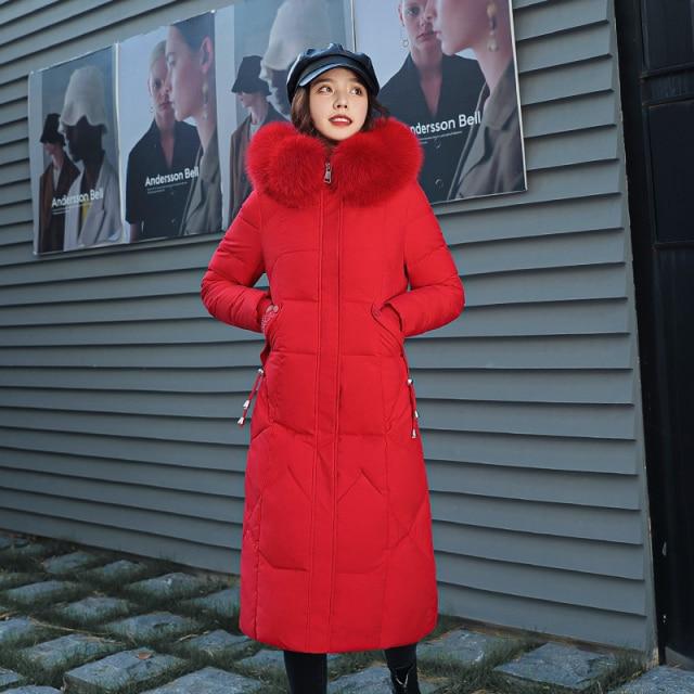 Buddhatrends Coat Red / XXL Amanda Hooded Padded Overcoat