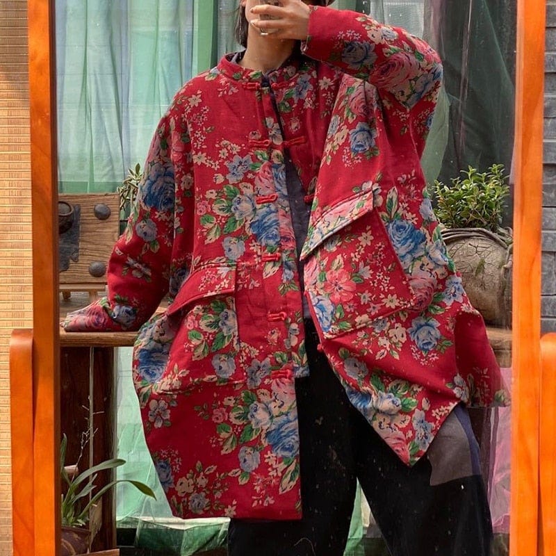 Пальто Buddhatrends Пальто Rivka с цветочным принтом