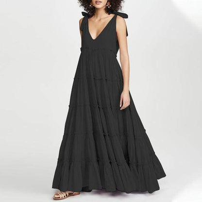 Buddhatrends Dress Noir / S Scarlett Bohemian Ruffle Dress