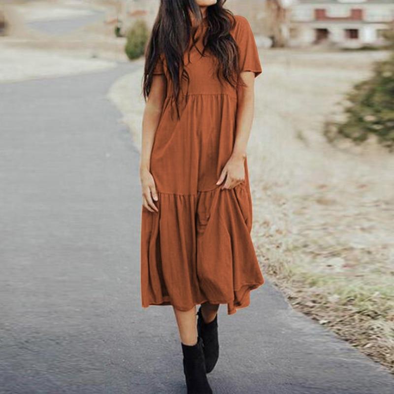 Lucy Pleated T-Shirt Dress