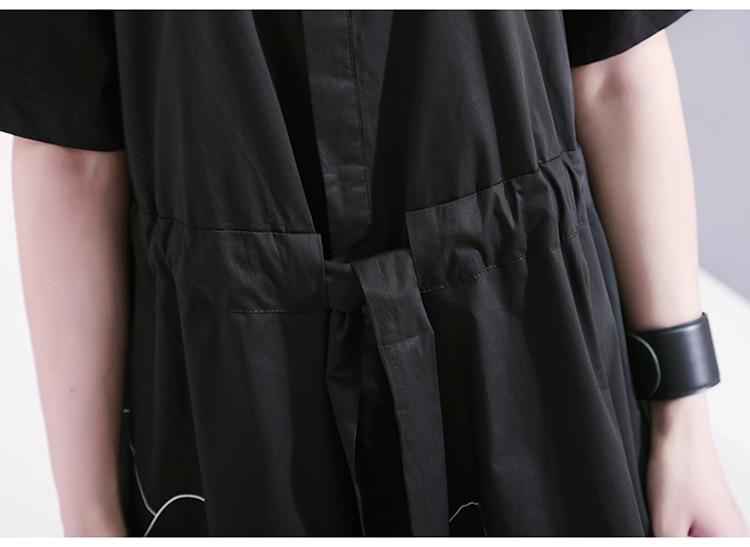 Buddhatrends Dress Paysane Black and White Abstract Shirt Dress | Millennials