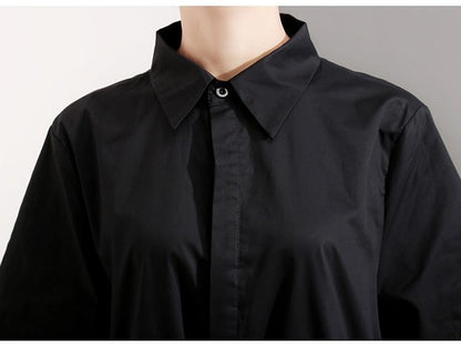Buddhatrends Dress Paysane Black and White Abstract Shirt Dress | Millennials