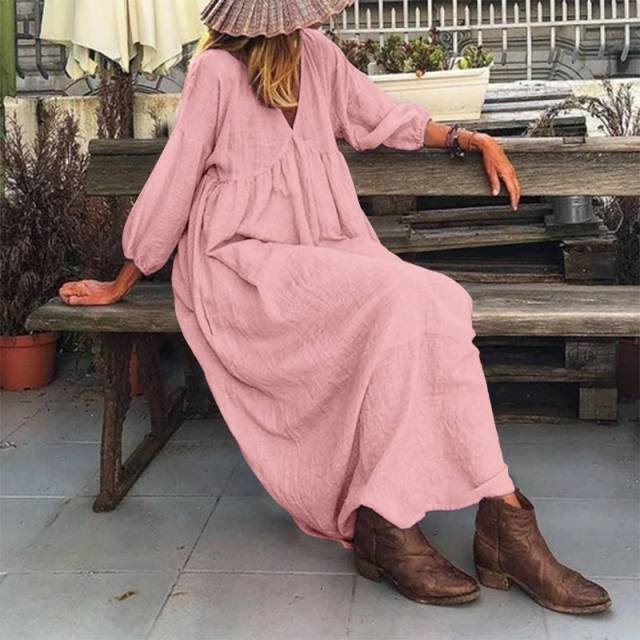 Платье Buddhatrends Pink / XXXL Gail Oversize Gypsy Dress