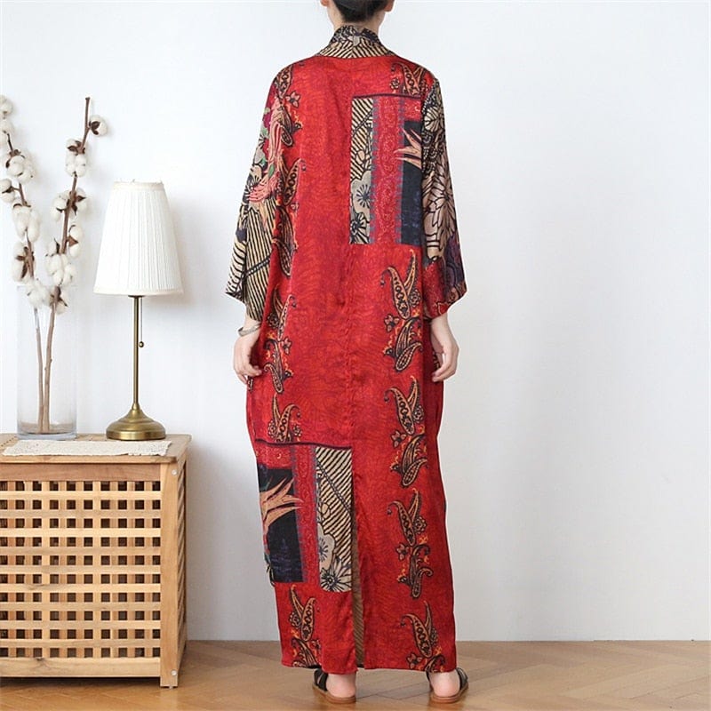 Buddhatrends Dress Rosie Asymmetrical Floral Silk Dresses