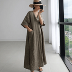 Yoko Cotton Linen Blouse Dress