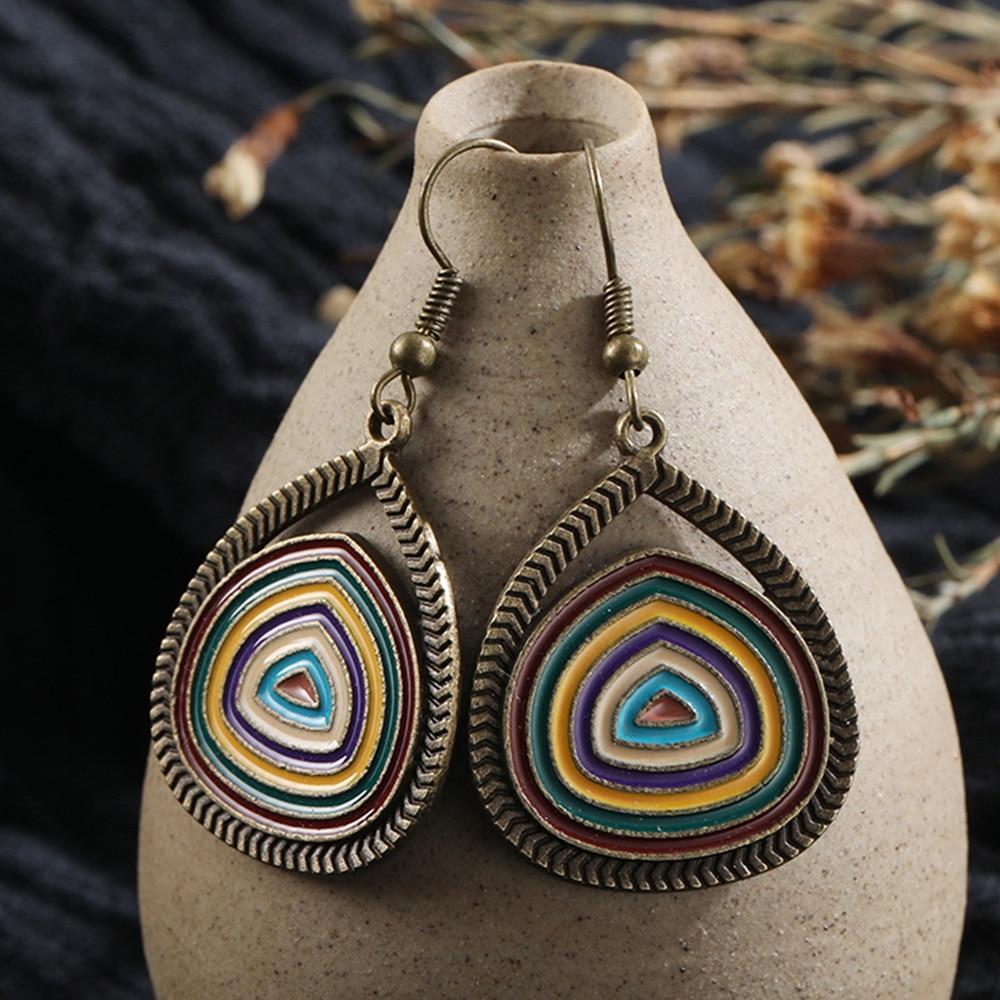Oversized Egyptian Pendant Earring
