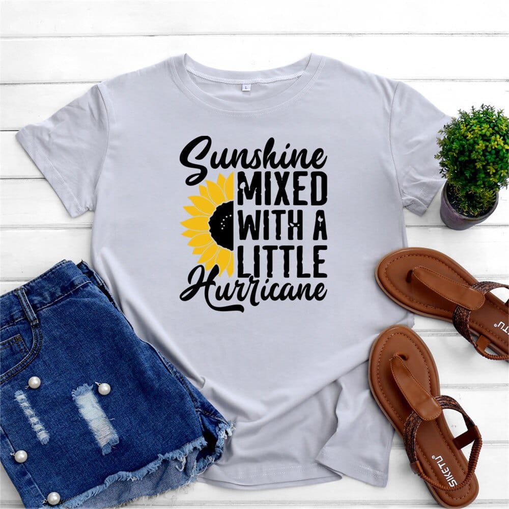 Sunshine & Hurricane Graphic Cotton T-shirts