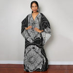 Φόρεμα καφτάν Buddhatrends Geometria Black & White
