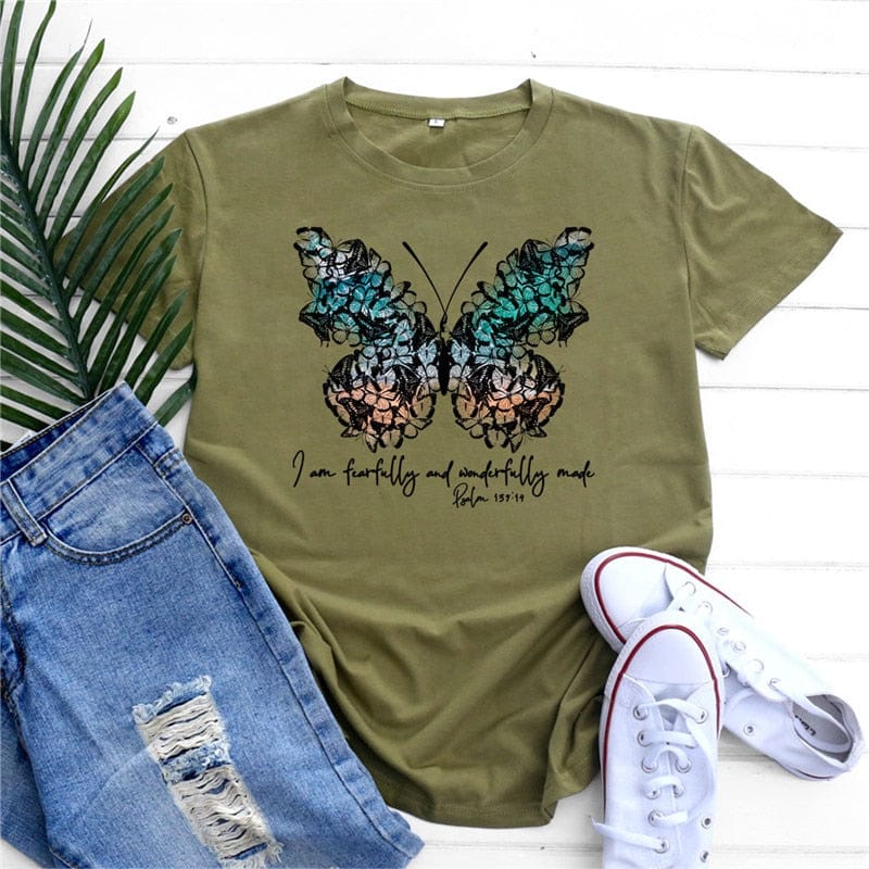 Buddhatrends Graphic New Butterfly Printed Top