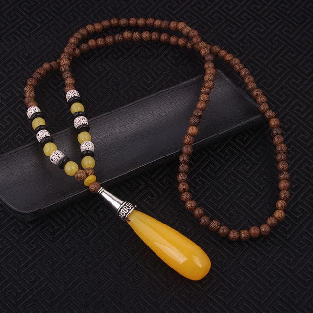 Buddhatrends Gyal-tso Handmade Tibetan Sandalwood Necklace