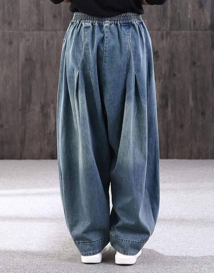 Buddhatrends Harem Jeans Pleated Baggy Harem Jeans