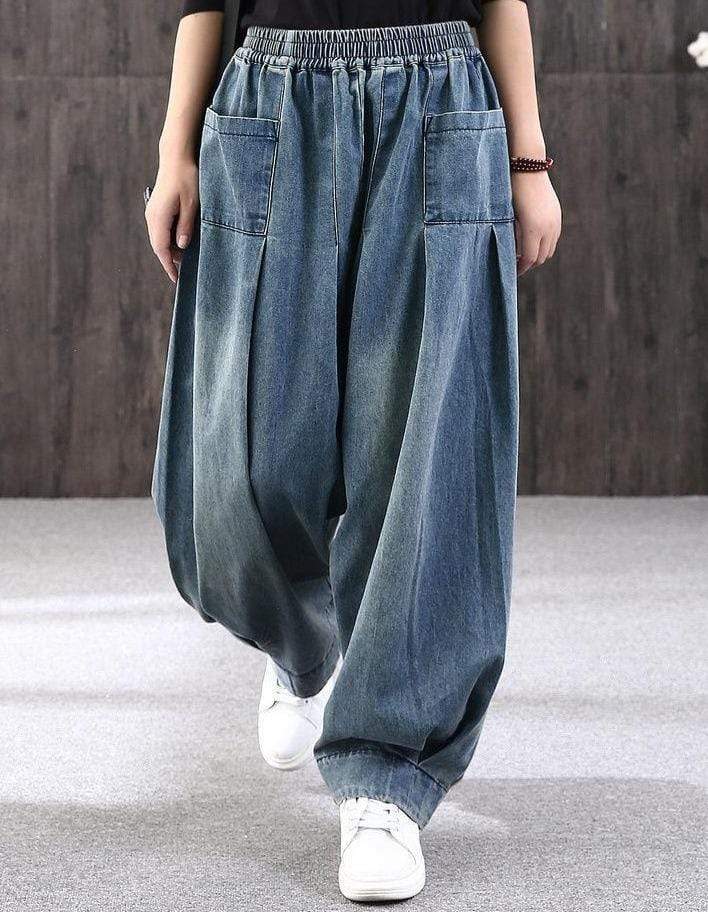 Мішкуваті плісировані джинси-шаровари Buddhatrends