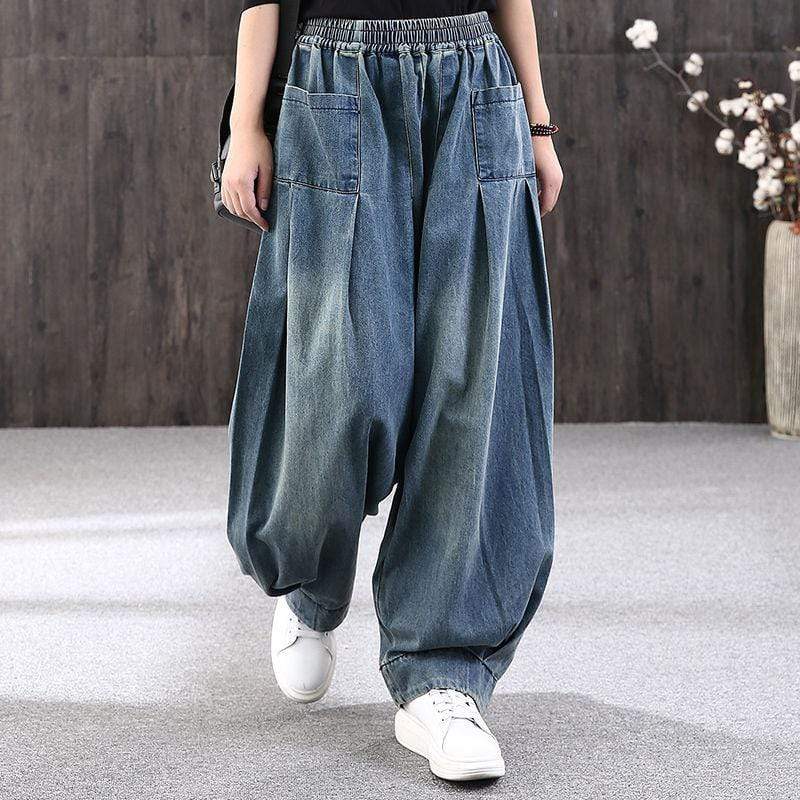 Мішкуваті плісировані джинси-шаровари Buddhatrends