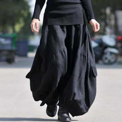 Buddhatrends Harem Pantolon Siyah / S Oversize Şalvar Harem Pantolon