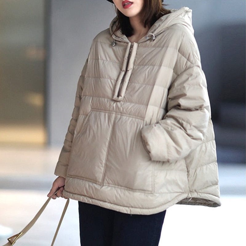 Buddhatrends Ivory / M Oversize Puffer Hooded Coat