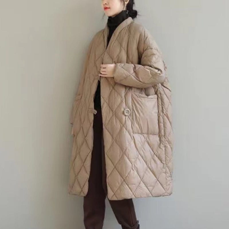 Легкая куртка цвета хаки / L Buddhatrends с воротником-стойкой